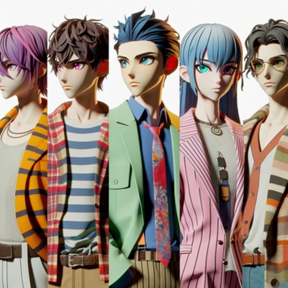 Stylish Anime Character Art Print